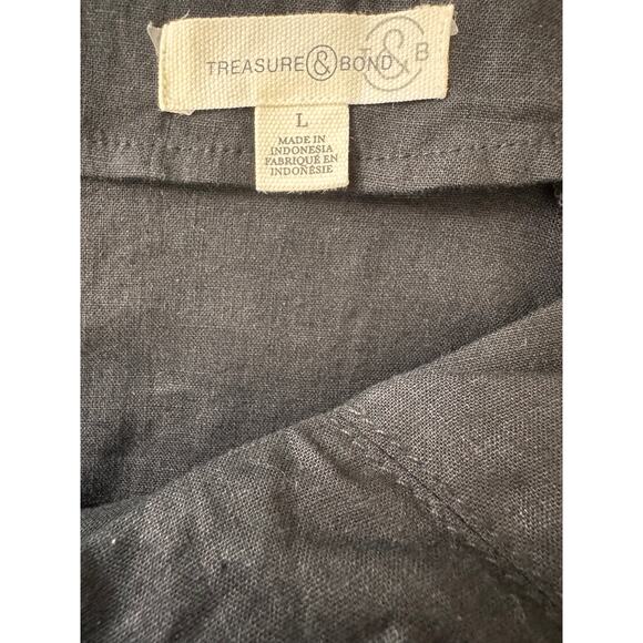 NEW TREASURE & BOND NORDSTROM Women's Black Side Tie Wrap Mini Skirt Size L - Picture 5 of 6